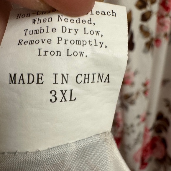 Floral Print Robe set including pyjama bottom size 3X - Picture 8 of 10